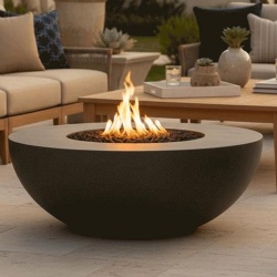 Dark grey GFRC fire pit custom size
