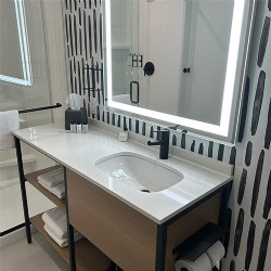 Engineered Quartz Hospitality Stone for Guest Room Vanity Tops