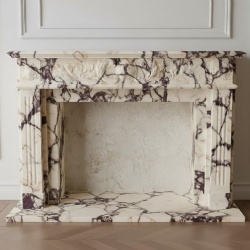 Esty Royal french calacatta viola Marble Fireplace Surround