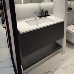 Floating bathroom vanity furniture with marble top