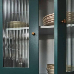 Fluted Glass Cabinet Door for Kitchen