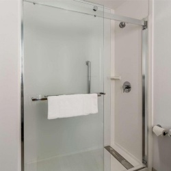 Frameless Glass Shower Door with Jamb and Threshold Hilton Garden Inn