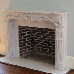 French Savoy Style Marble Fireplace Surround