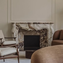 French style marble fireplace mantel