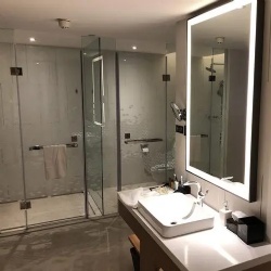 Glass and Mirror for Hotel Bathroom