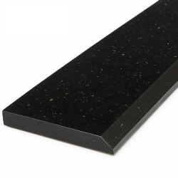 Granite black galaxy threshold with beveled edge