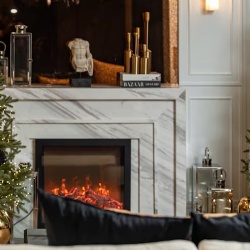 Greece Volakas White marble fireplace mantel