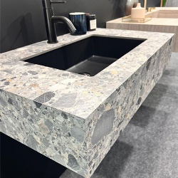 Grey Terrazzo Bathroom Vanity Top Supplier Australia
