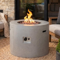 Handmade GFRC fire feature for landscape design