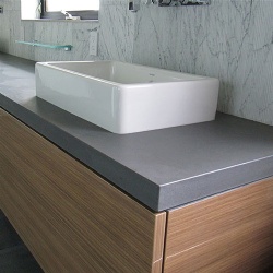 Honed grey basalt stone bathroom vanity top