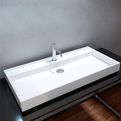 Hospitality Grade Solid Surface Bathroom Lavatory Basin