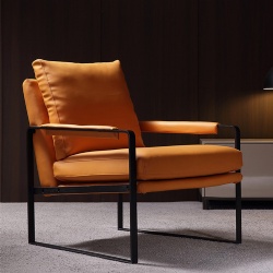 Hotel Lounge Chair with Metal Frame