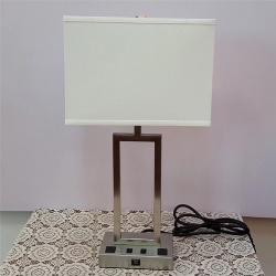 Hotel Table Lighting with Convenient Outlet and USB Port