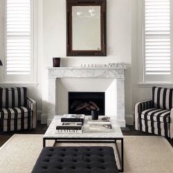 Louis 16th style fireplace surround in italian white carrara marble