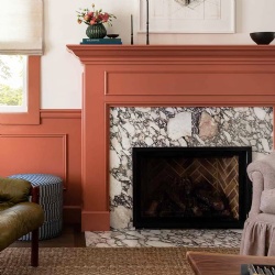 Marble Fireplace Facing and Hearth