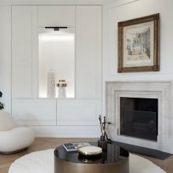 Marble bolection fireplace surround