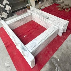 Marble interior furniture fireplace mantel