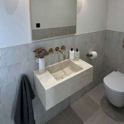 Marble lavatory basin