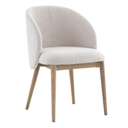 Modern Danish Design Dining Chair with Curved Back