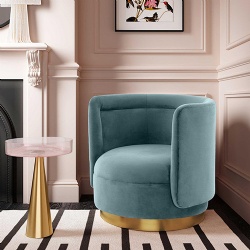 Modern Velvet Upholstered Accent Chair