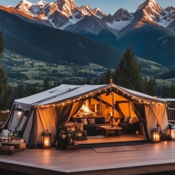 Mountain Glamping Tent Resort Structure