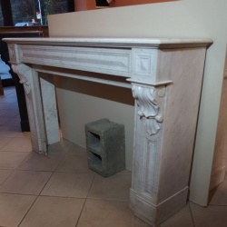 Neo Classic Marble Fireplace by White Carrara Marble