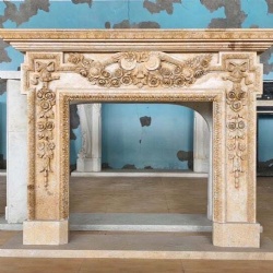 Ornate Hand Carved Fireplace Mantle
