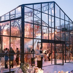 Outdoor event structures for resorts