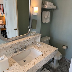 Recycled Stone Countertop for Hotel Bathroom