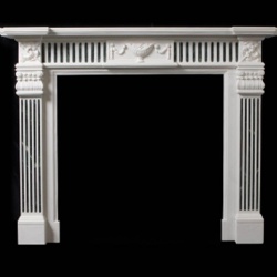 Reproduction of Adams Style marble chimney piece