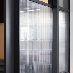 Ribbed Fluted Glass for Office Partition