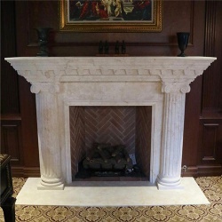 Roman Travertine Fireplace Kit