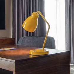 Signal Yellow Metal Shape Table Lamp for Casual Scheme