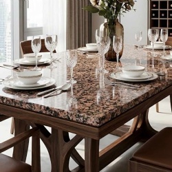 Tan Brown Granite Countertops for Hotels and Modern Interiors