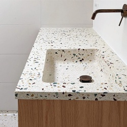 Terrazzo Vanity Top Prefabricated for Multi-Family Apartments