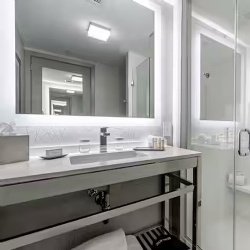 Typical Bath Vanities in Homewood Suites ADA Compliant