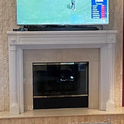 Versailles French marble mantel Louis XVI style