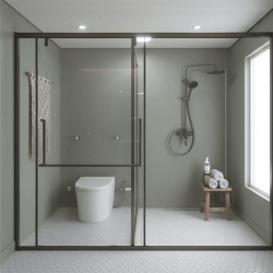 Waterproof Tempered Bathroom Glass Divider Partition