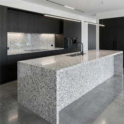 White Speckled Granite Countertop for Kitchen Island