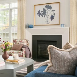 black absolute granite fireplace surround and hearth