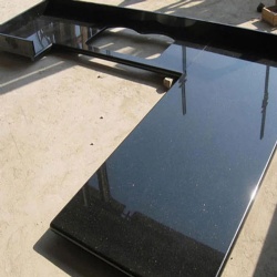black galaxy granite kitchen countertop and backsplash