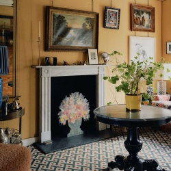 carved fireplace surround