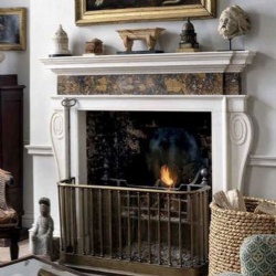 classical marble fireplace surround