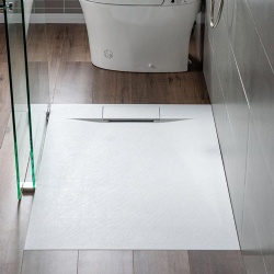 curbless zero threshold SMC shower pan wheelchair accessible