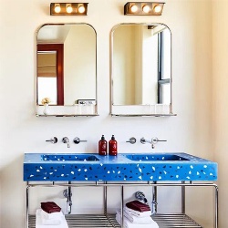 custom engineered terrazzo vanity top