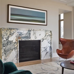 custom fireplace design by Ebolognino
