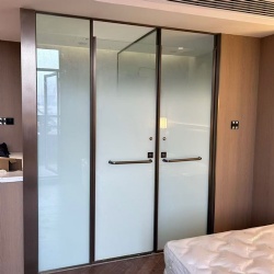 custom glass bathroom partition hotel