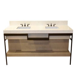 double sink hotel bathroom vanity