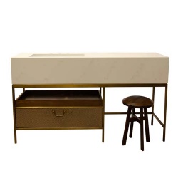 free standing vanity base with stone top