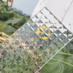 geometric shape pattern molten glass